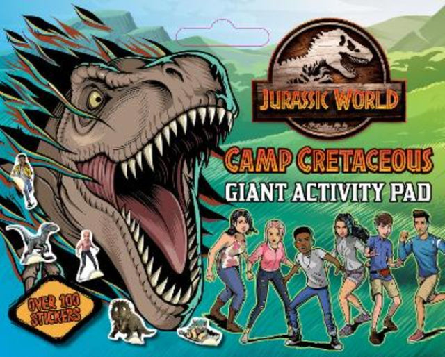 Activity pad with 32 pages of coloring, puzzles, and over 200 stickers featuring Camp Cretaceous characters.