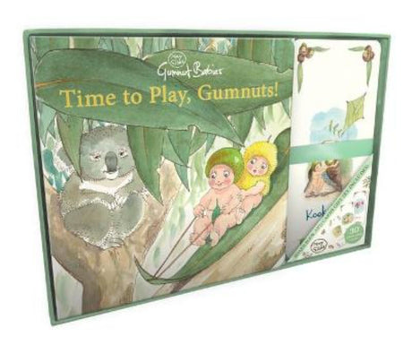 A vibrant board book featuring Snugglepot and Cuddlepie, inviting kids to explore Australia’s Bush through look-and-find adventures.