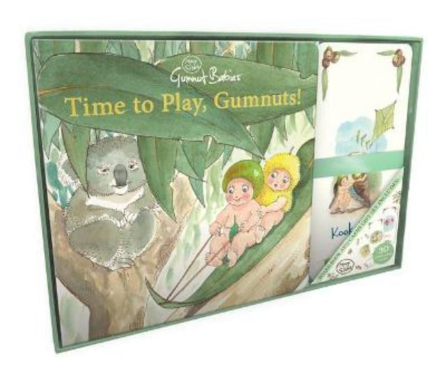 A vibrant board book featuring Snugglepot and Cuddlepie, inviting kids to explore Australia’s Bush through look-and-find adventures.
