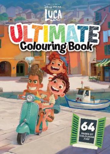 Vibrant colouring book featuring Luca and friends, inviting kids to explore creativity through Italian summer adventures.