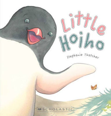 Illustrated cover of 'Little Hoiho,' a children's book celebrating M?ori culture and the journey of self-discovery.