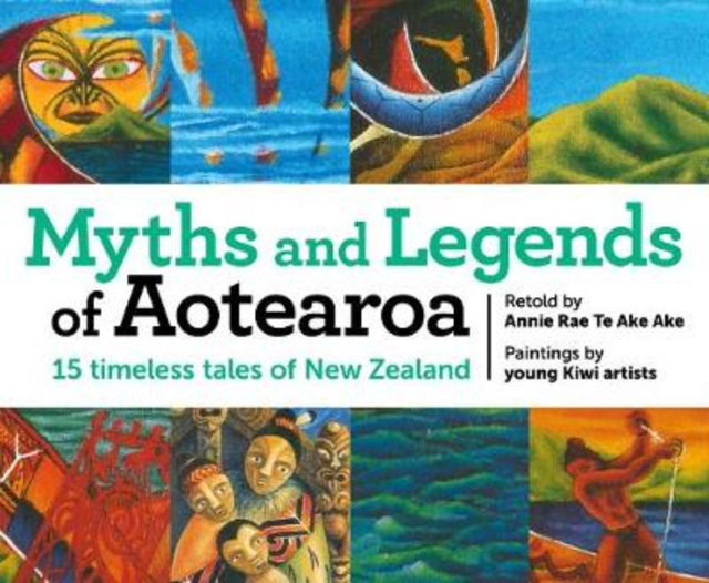Illustrated hardback book featuring 15 Maori myths, showcasing New Zealand's rich cultural narratives and traditions.