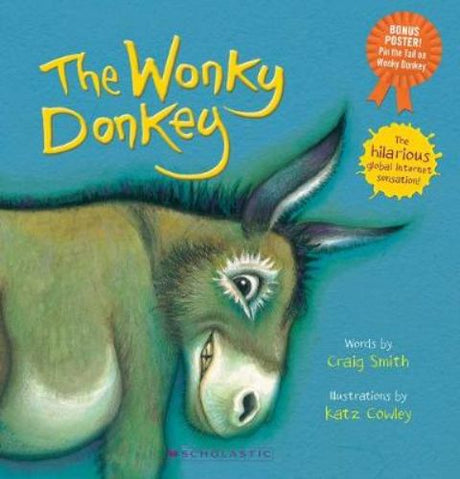 Illustrated hardback book with a fun party game, featuring the whimsical Wonky Donkey and removable tail stickers.