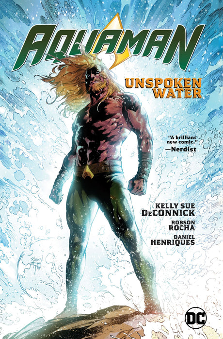 Aquaman Vol. 1 graphic novel features epic underwater adventures, stunning artwork, and a gripping storyline by Kelly Sue DeConnick.