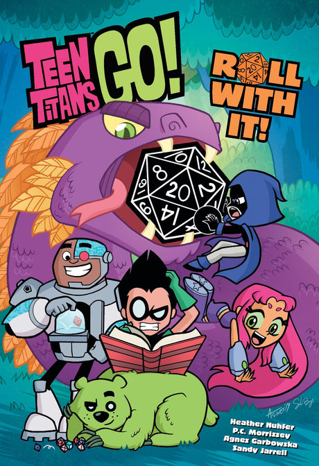 Exciting *Teen Titans Go! Roll With It Book 1*, a fun adventure featuring superheroes in imaginative quests and hilarious challenges.