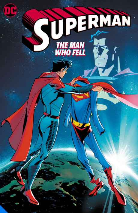 Superman comic collection featuring father-son adventure, cosmic villains, and key issues from *Action Comics* and *Superman*.