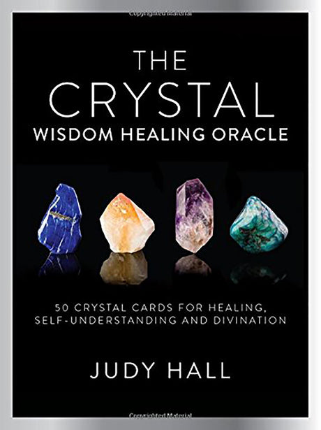 Stunning oracle deck featuring 50 crystal cards for spiritual growth and intuitive guidance, created by Judy Hall.