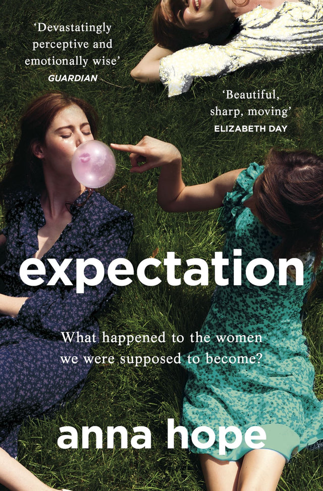 "Cover of 'Expectation', a novel exploring female friendship and life's unexpected turns amidst East London's vibrant atmosphere."