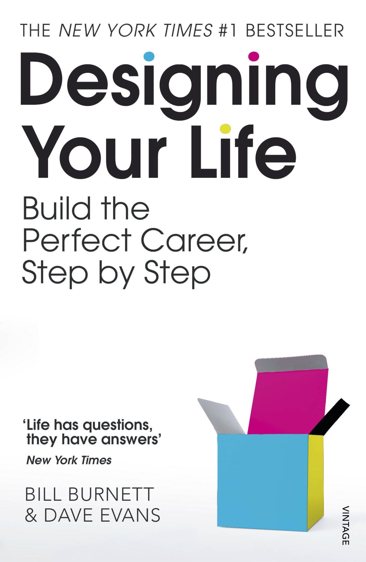 Book cover of "Designing Your Life" by Bill Burnett and Dave Evans, a guide to crafting a fulfilling, successful life through design thinking.