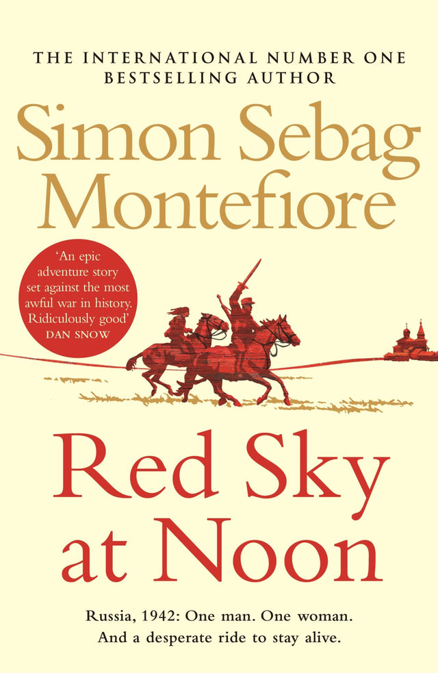 Cover of "Red Sky at Noon," a historical fiction novel set in WWII, featuring Benya Golden's journey through war and betrayal.