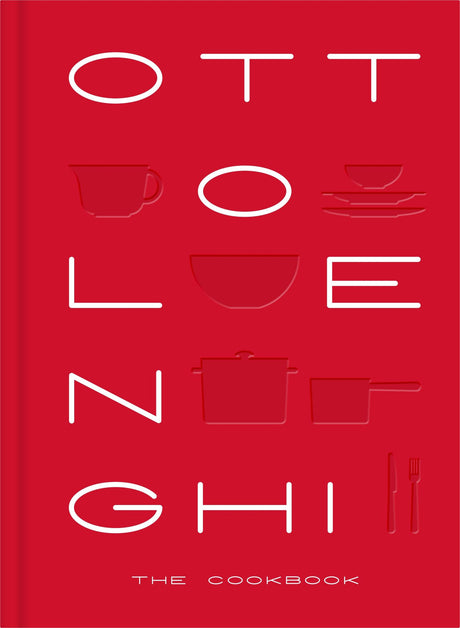 Cover of 'Ottolenghi: The Cookbook', featuring a vibrant design and showcasing diverse recipes inspired by Jerusalem.