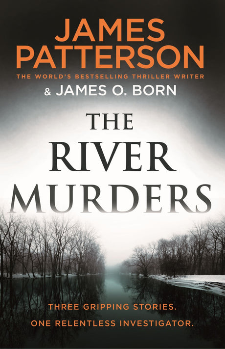 Cover of 'The River Murders,' a suspense novel featuring Mitchum seeking to rescue his abducted cousin amidst dark town secrets.