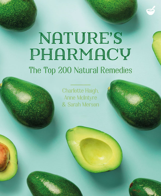 "Cover of Nature's Pharmacy book, showcasing natural remedies and health tips for body and mind wellness."