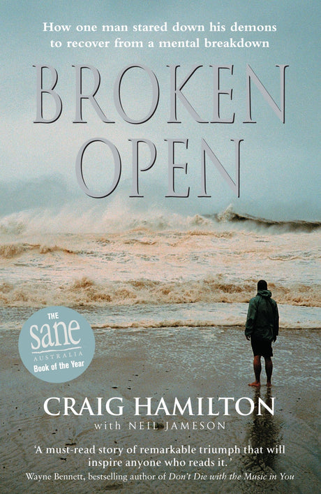 Cover of *Broken Open*, a memoir by Craig Hamilton on his struggle with bipolar disorder and journey to recovery.