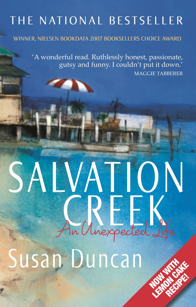 Bestselling memoir 'Salvation Creek' by Susan Duncan, exploring loss, resilience, and new beginnings in a heartfelt journey.