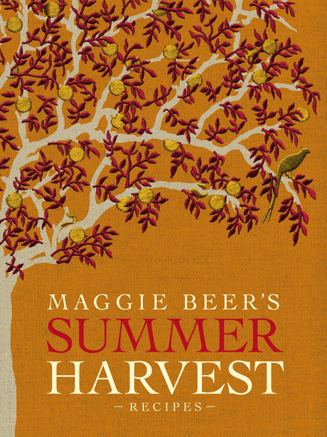 Maggie Beer's Summer Harvest Recipes cookbook featuring over 200 pages of vibrant summer recipes and seasonal ingredients.