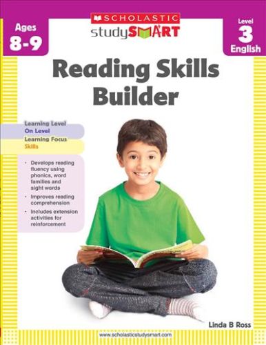 Study Smart: Reading Skills Builder Level 3 instructional book for enhancing reading skills in grades K-3 through phonics and sight words.