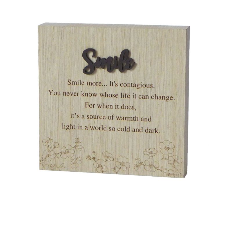 Smile Wishes Wooden Plaque