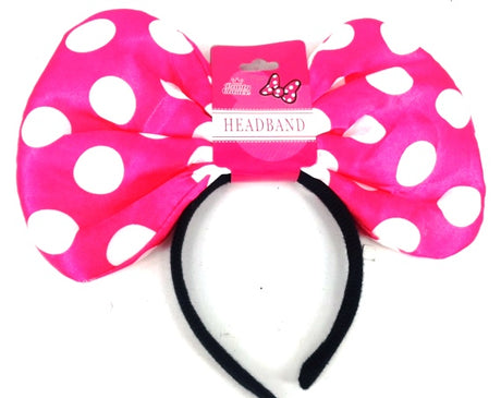 Vibrant hot pink mini headband, 28cm x 17cm, perfect for parties, themed events, and stylish outfits.