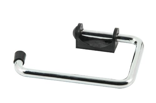Sleek chrome-plated heavy-duty toilet roll holder crafted from durable steel for modern bathrooms and industrial use.