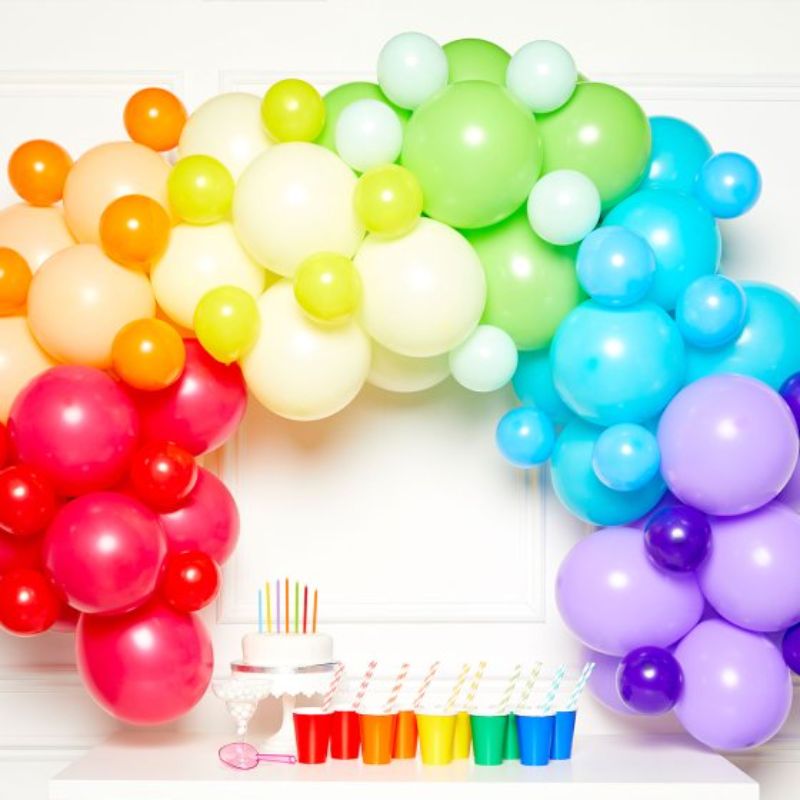 Balloon Garland Kit Rainbow with 78 Balloons - Pack of 78