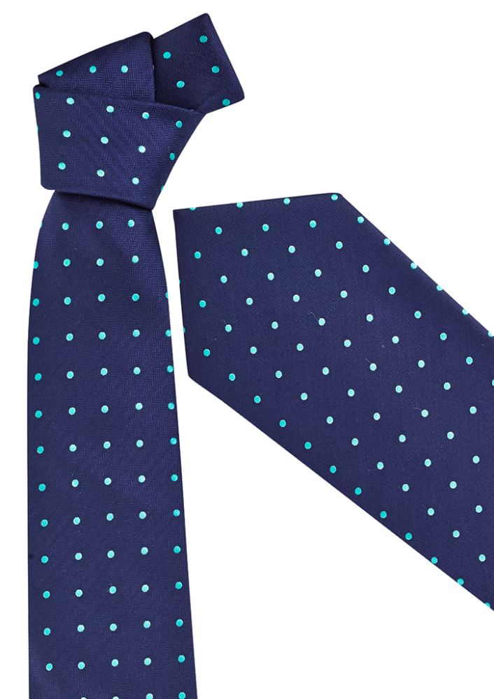 Men's Spot Tie in Dynasty Green, featuring a sophisticated spot design, 100% polyester, versatile for formal events.