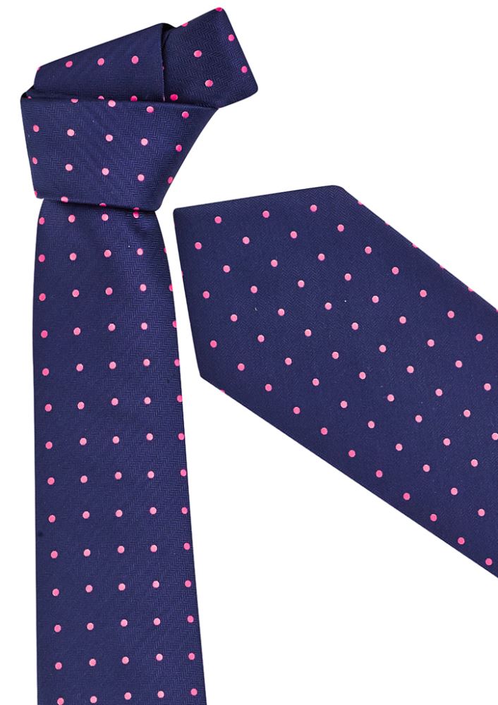 Vibrant melon spot tie by Biz Collection, showcasing sophistication for formal or business events. Perfect for any stylish man.