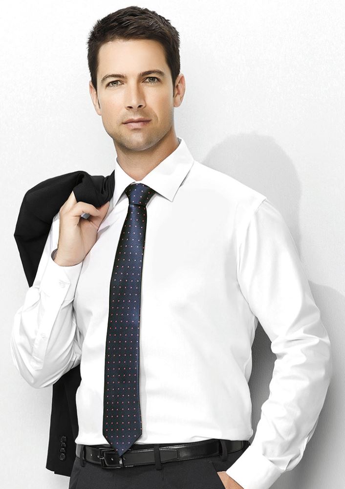 Men's Spot Tie in vibrant melon with sophisticated spots, perfect for formal wear or adding flair to any outfit.