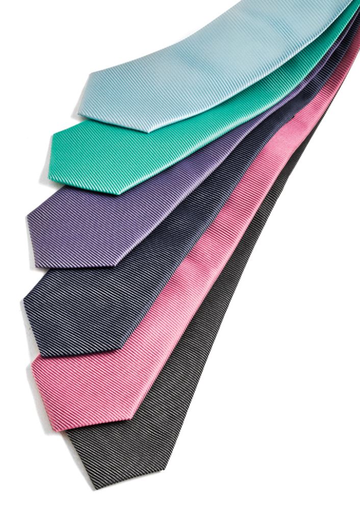 Men's Slim Monotone Tie in Alaskan Blue, versatile accessory for formal and business attire, made from durable 100% polyester.