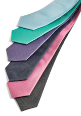 Mens slim tie in Dynasty Green, crafted from 100% polyester for a refined, stylish look suitable for any occasion.