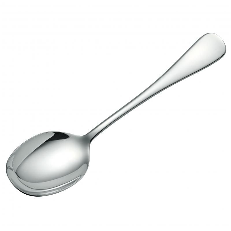 Wilkie Brothers Edinburgh Salad Spoon in polished stainless steel, elegant design, stain-resistant, perfect for any dining occasion.