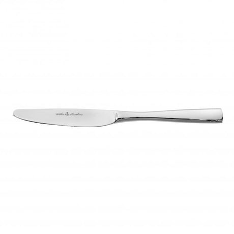 Wilkie Brothers Hartford Table Knife: Elegant 18/10 stainless steel knife with high polish, stain-resistant and dishwasher safe.