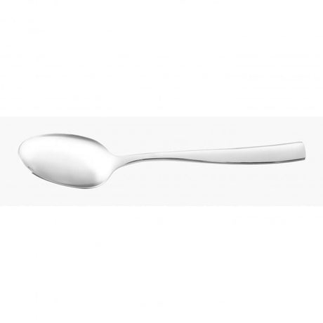 Elegant Wilkie Brothers Hartford Dessert Spoon in lustrous stainless steel, perfect for any dining occasion and easy to clean.