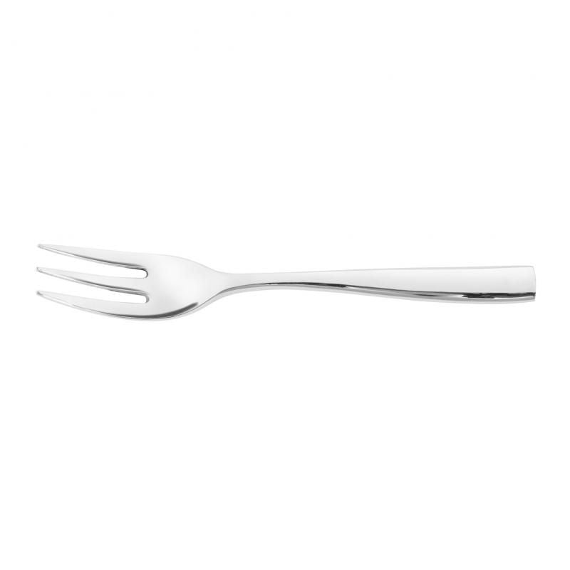 Wilkie Brothers Hartford Oyster Fork in polished stainless steel, perfect for seafood dining and elegant presentation.