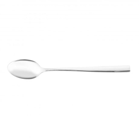 Elegant Wilkie Brothers Hartford Soda Spoon in polished 18/10 stainless steel, ideal for soda floats and desserts.