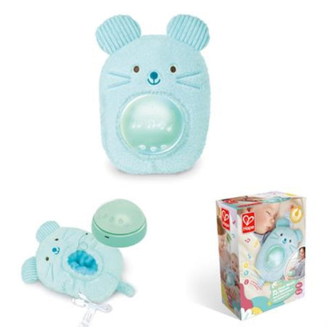 Hape My Music Pal Huggy Momo: a 23cm plush toy with music, voice recording, and soothing lights for babies.