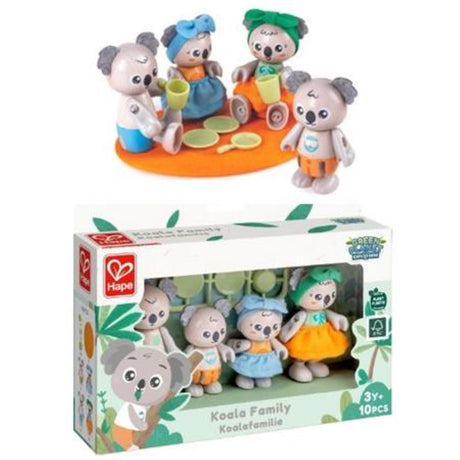 Koala Family Playset featuring unique koala figures made from sustainable materials, promoting nature learning and imaginative play.