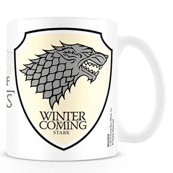 Game of Thrones Stark mug featuring intricate House of Stark design, 315 ml capacity, ideal for fans and collectors.