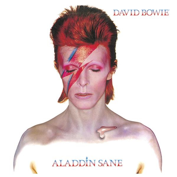 Vibrant canvas art of David Bowie’s 'Aladdin Sane' album cover, 40 x 40 cm, perfect for music lovers and home decor.