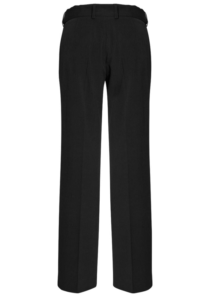 Black Advatex Ladies Adjustable Waist Pants with hidden elastic, deep pockets, and tailored design for versatile professional wear.