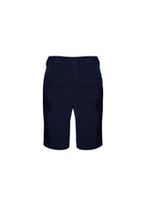 Advatex Ladies Adjustable Waist Shorts in Navy, featuring a hidden elastic band for comfort, perfect for work or casual outings.