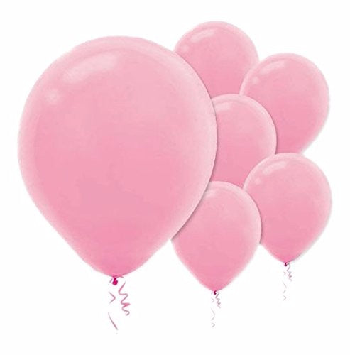 Vibrant 12cm pink latex balloons in a 50-pack, perfect for parties and celebrations, designed to hold helium.