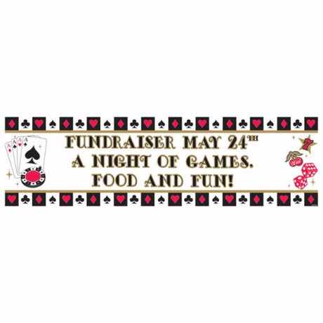 Customizable giant party banner, 165.1cm x 50.8cm, with 120 letters for versatile celebrations and themes.