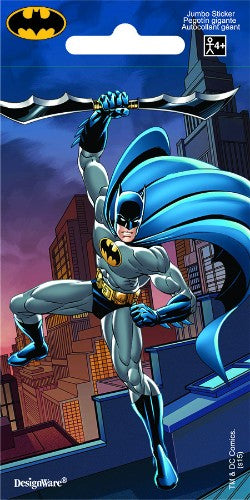 Batman Jumbo Sticker Favor, 14cm x 7cm, vibrant stickers for superhero-themed parties and crafts, perfect fun for kids.