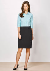 Navy Advatex Ladies Adjustable Waist Skirt featuring a flexi-waist band, phone pocket, and comfortable stretch for versatile wear.