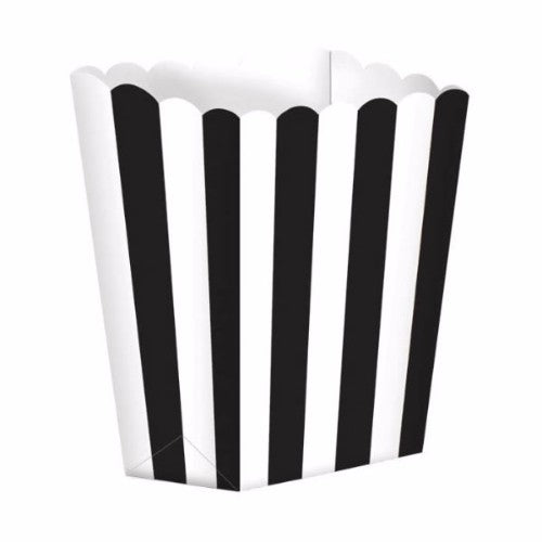 Favor Party  Boxes Black & White Stripes - Pack of 5