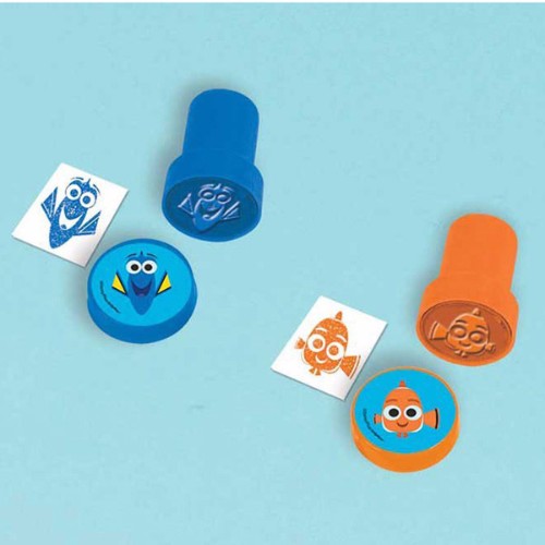 Finding Dory Mini Stampers featuring Dory and Nemo, perfect for arts, crafts, and party favors for ocean-themed celebrations.