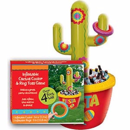 Inflatable Cactus Drink Cooler & Game