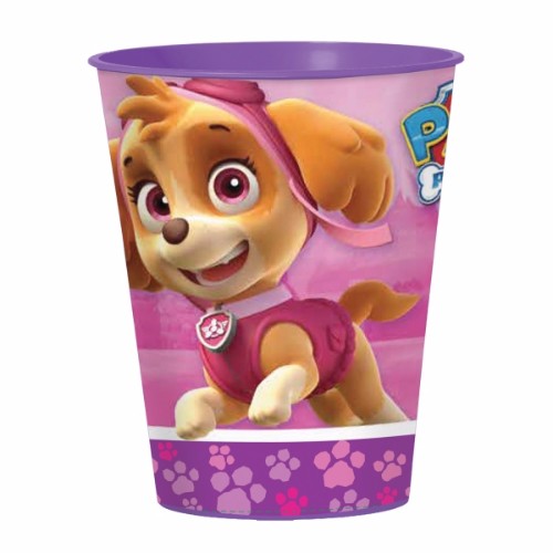 Colorful Paw Patrol Girls Souvenir Favor Cup, 473 ml, durable plastic, perfect for kids' parties and themed celebrations.