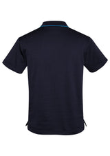 Navy/blue Advatex Mens Swindon Polo features a breathable fabric blend, front pocket, and contemporary style, ideal for any occasion.